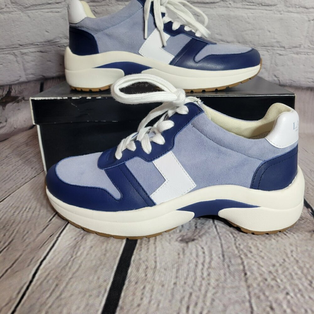 Lauren Ralph Lauren Rylee Leather & Suede Sneaker - Picture 4 of 10